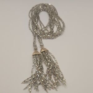 Elegant Silver Beaded Necklace